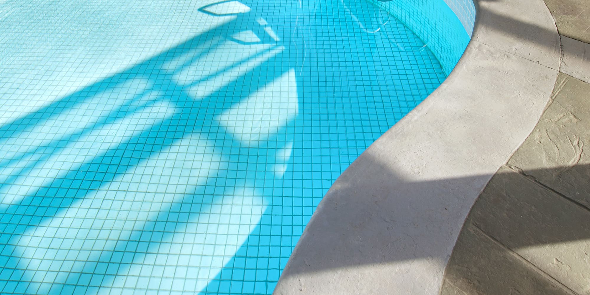 a pool with a ladder