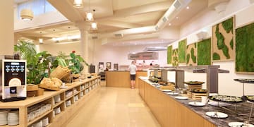 a food buffet in a restaurant