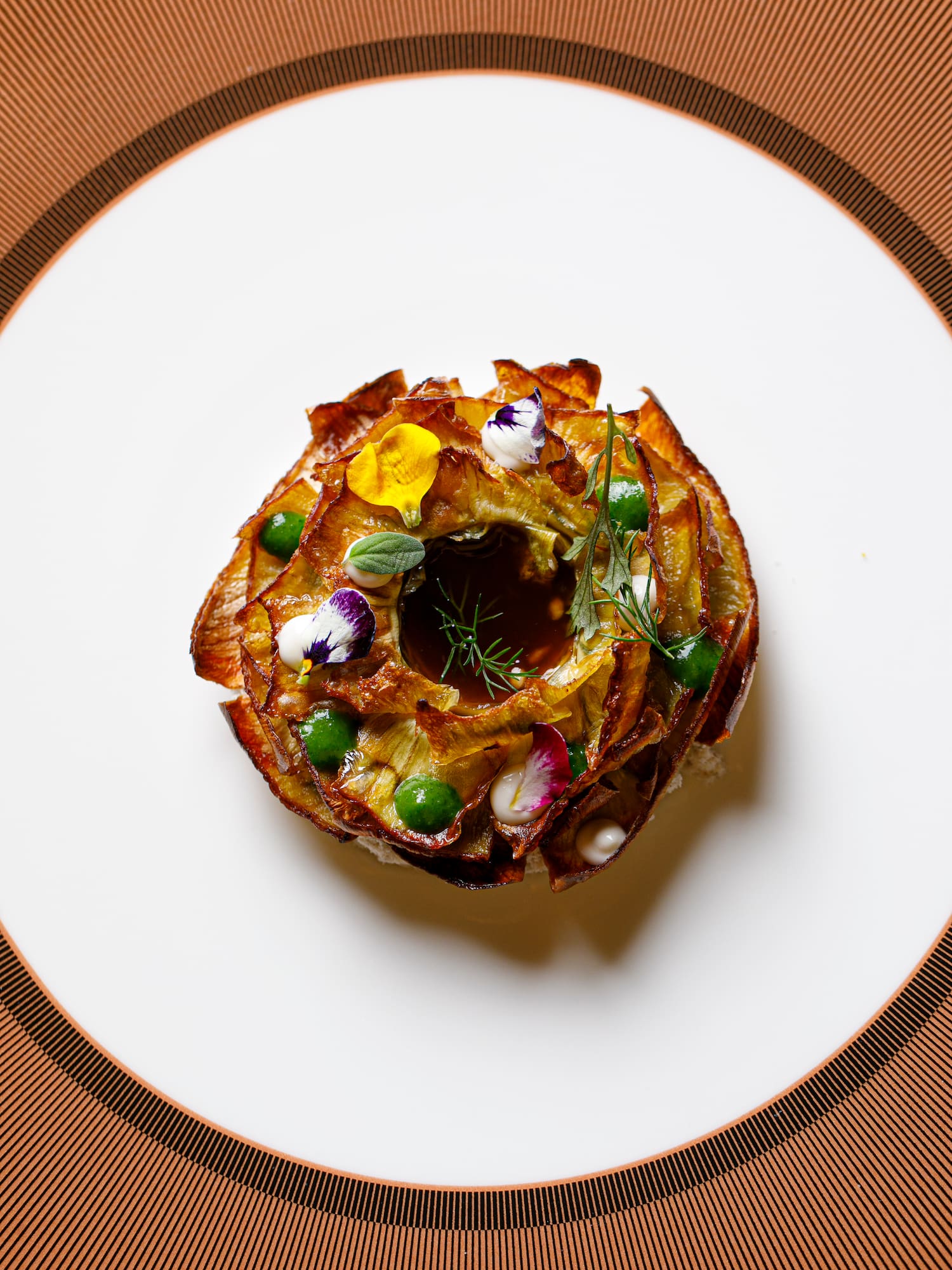 a plate of food on a plate