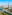a eiffel tower and a river