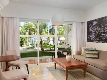 a living room with a couch and a coffee table