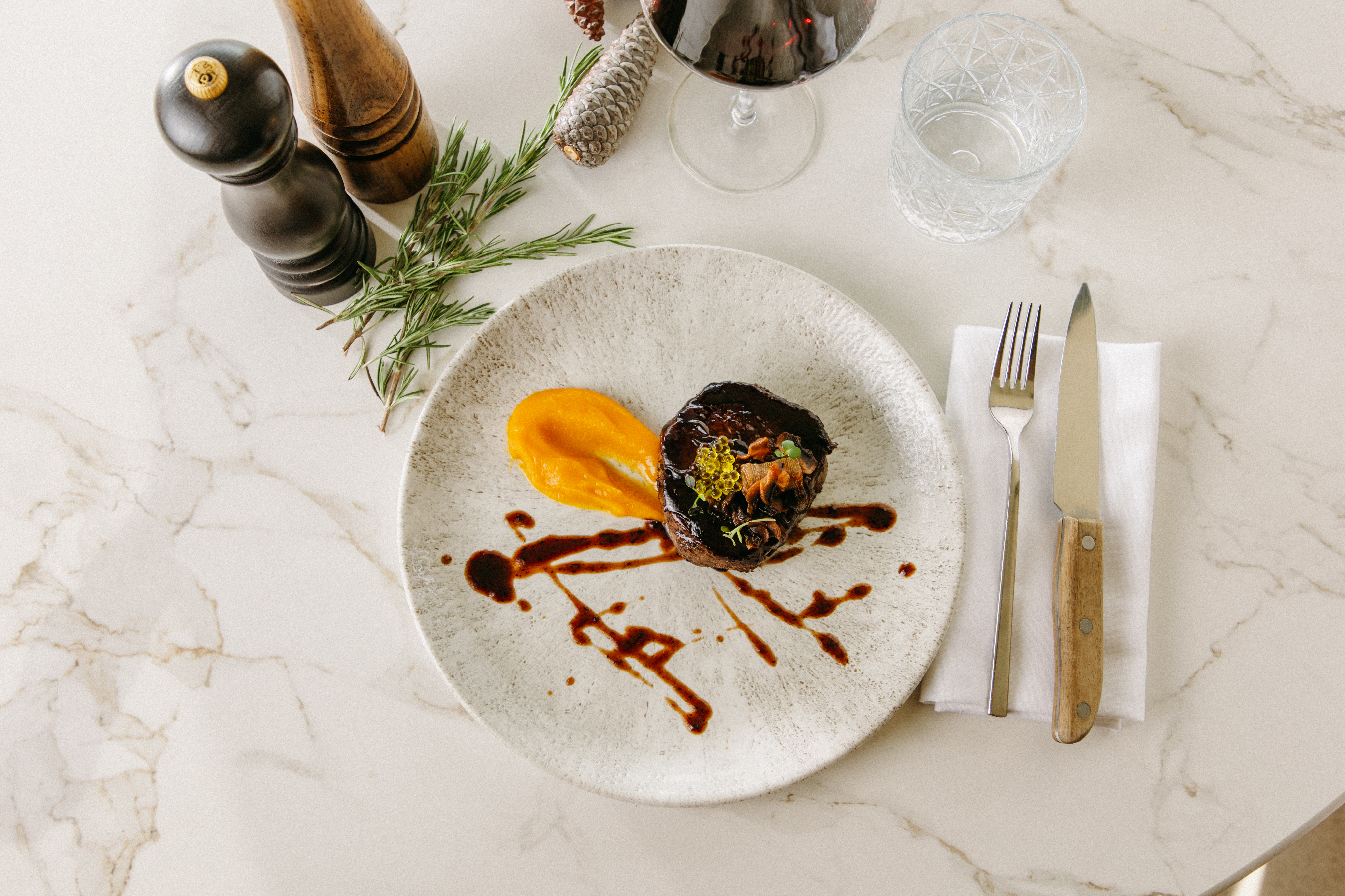 a plate of food on a table