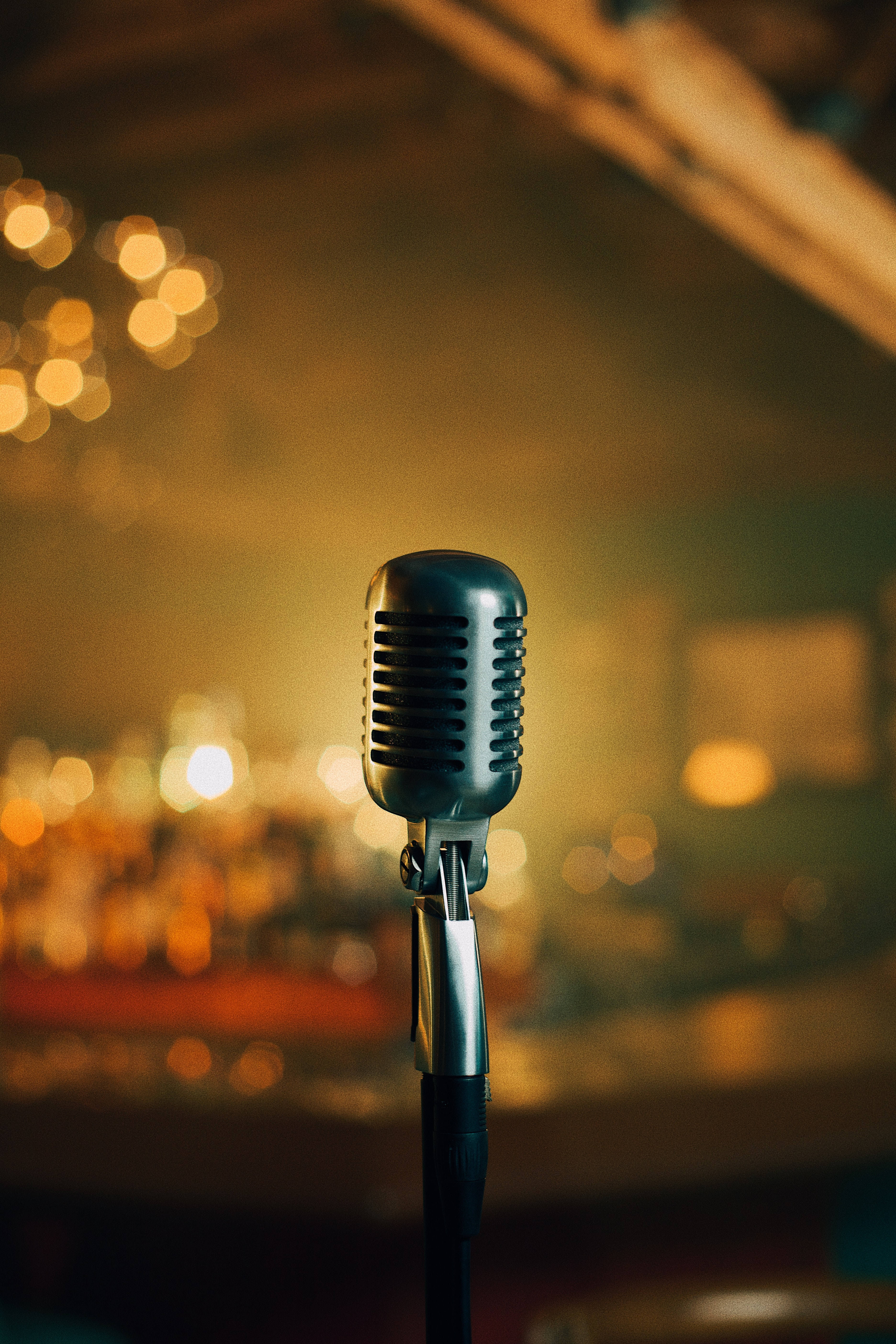 a close up of a microphone