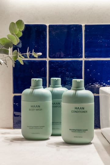 a group of bottles on a counter