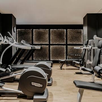 a room with exercise equipment