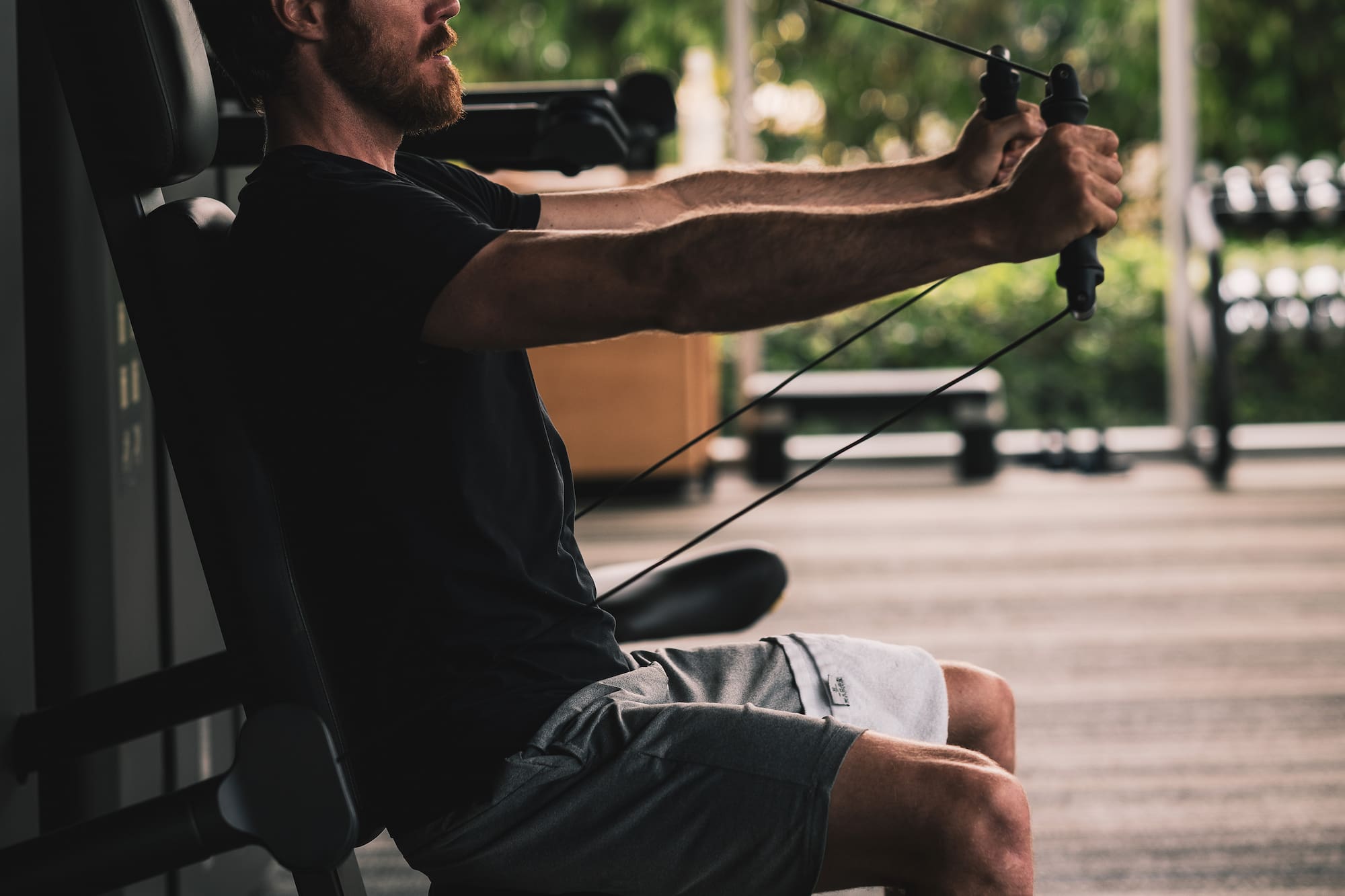 a man working out in a gym
