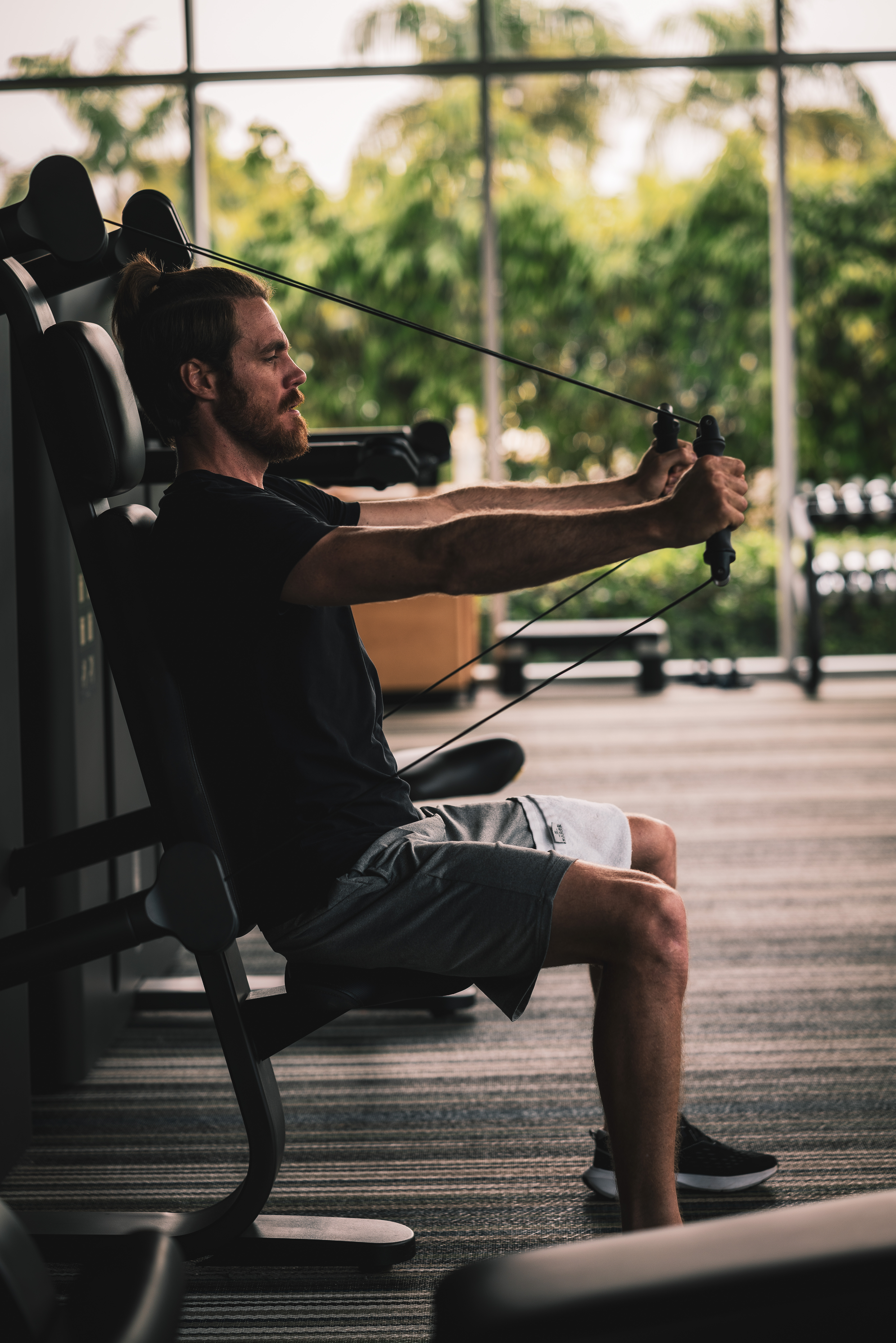 a man working out in a gym