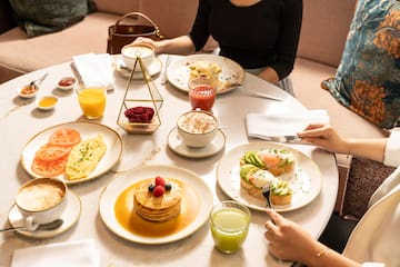 a table with food on it