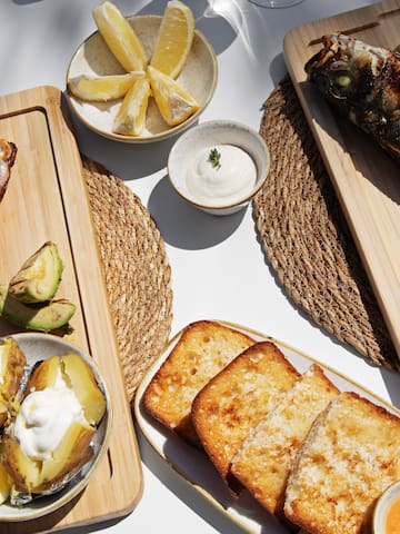 a group of food on a table