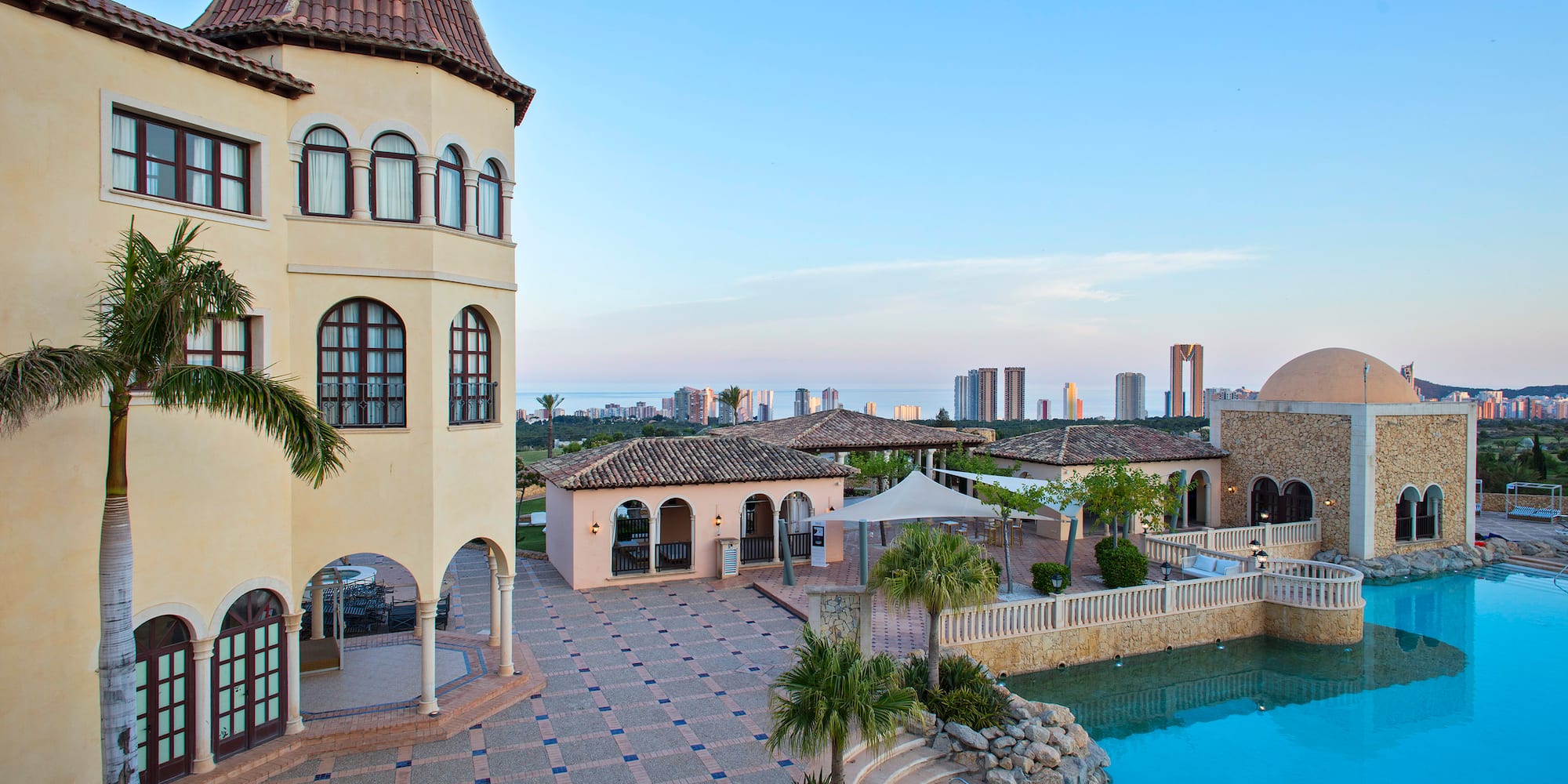 a pool in a building