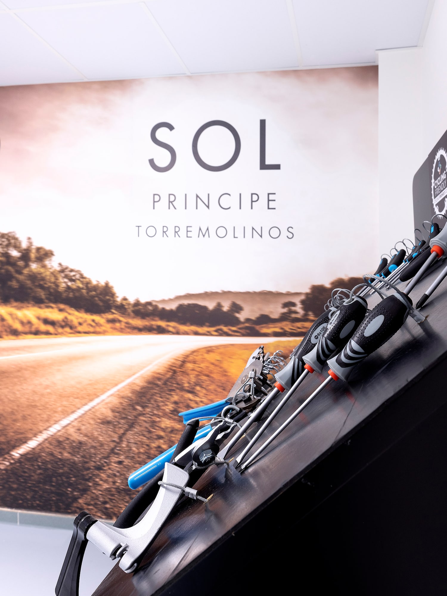 a display of a bicycle rack