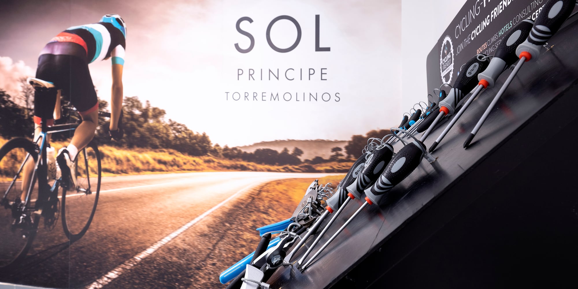 a display of a bicycle rack