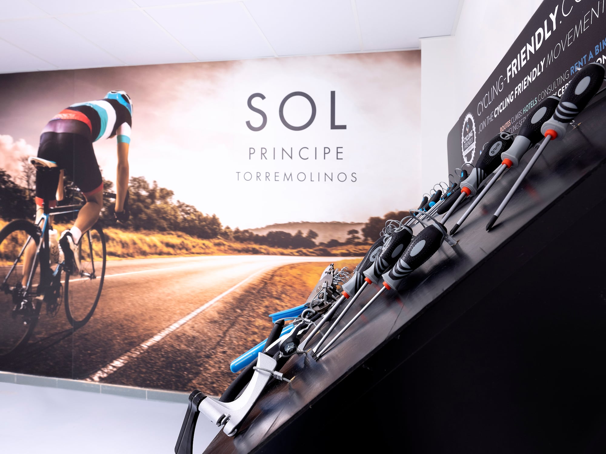 a display of a bicycle rack