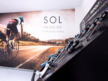 a display of a bicycle rack