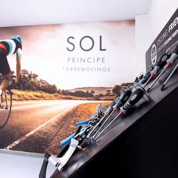 a display of a bicycle rack