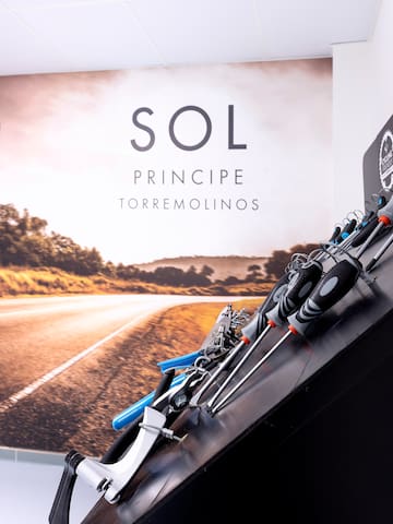 a display of a bicycle rack