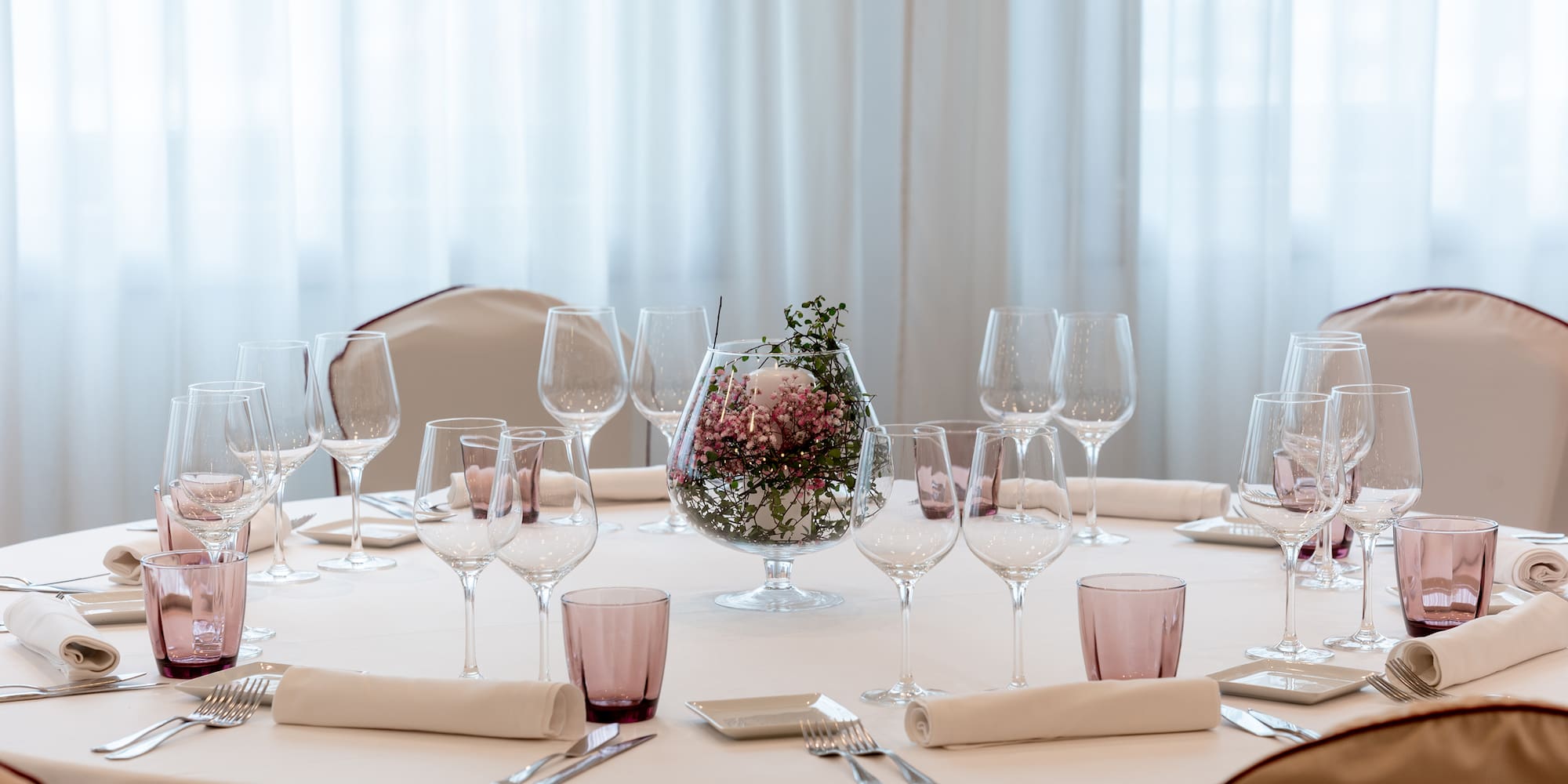 a table set for a dinner party