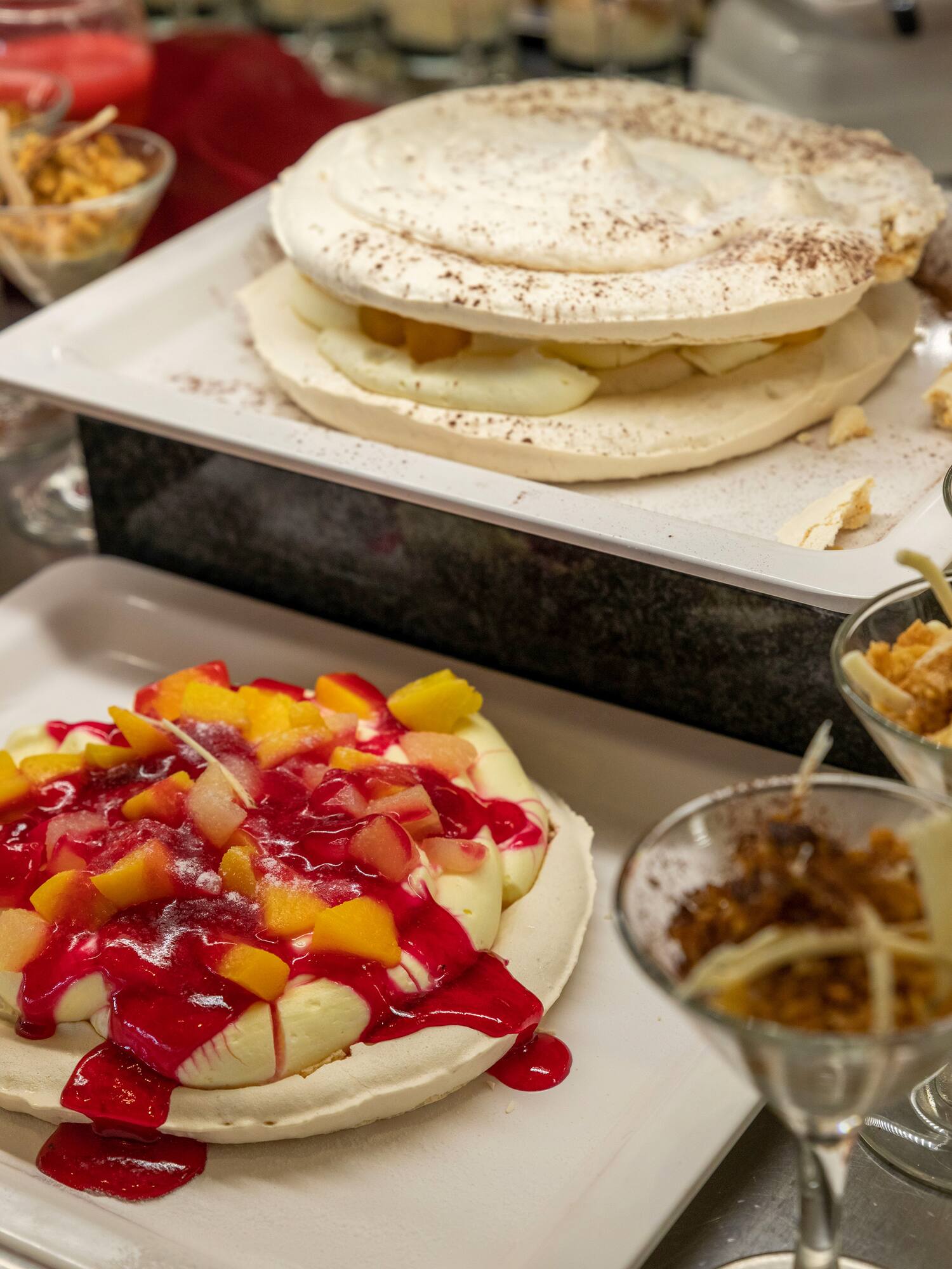 a tray of food on a table