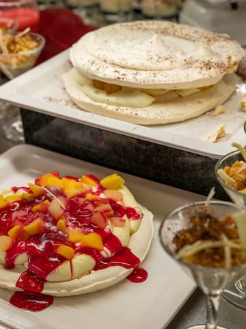 a tray of food on a table