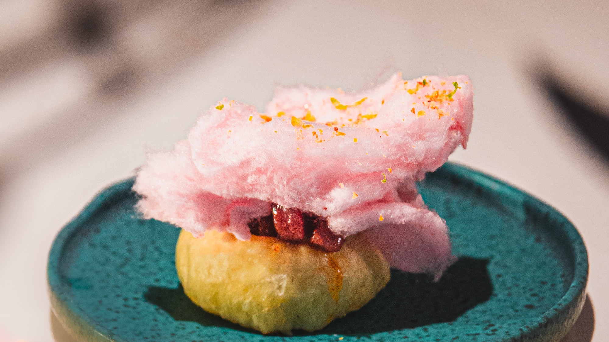 a close up of food on a plate