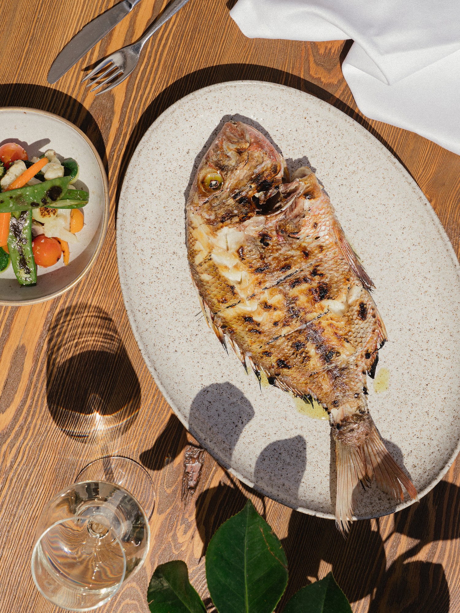 a plate of food on a table