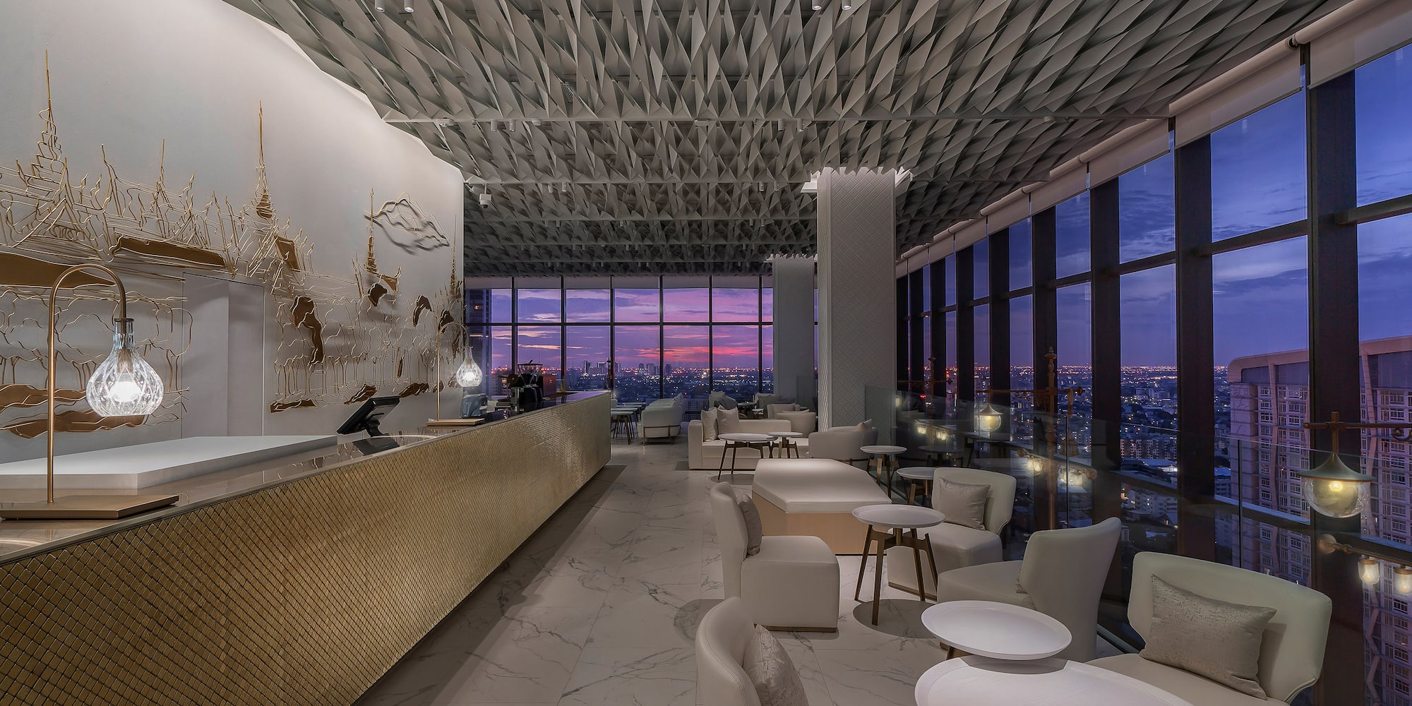 a room with a view of a city