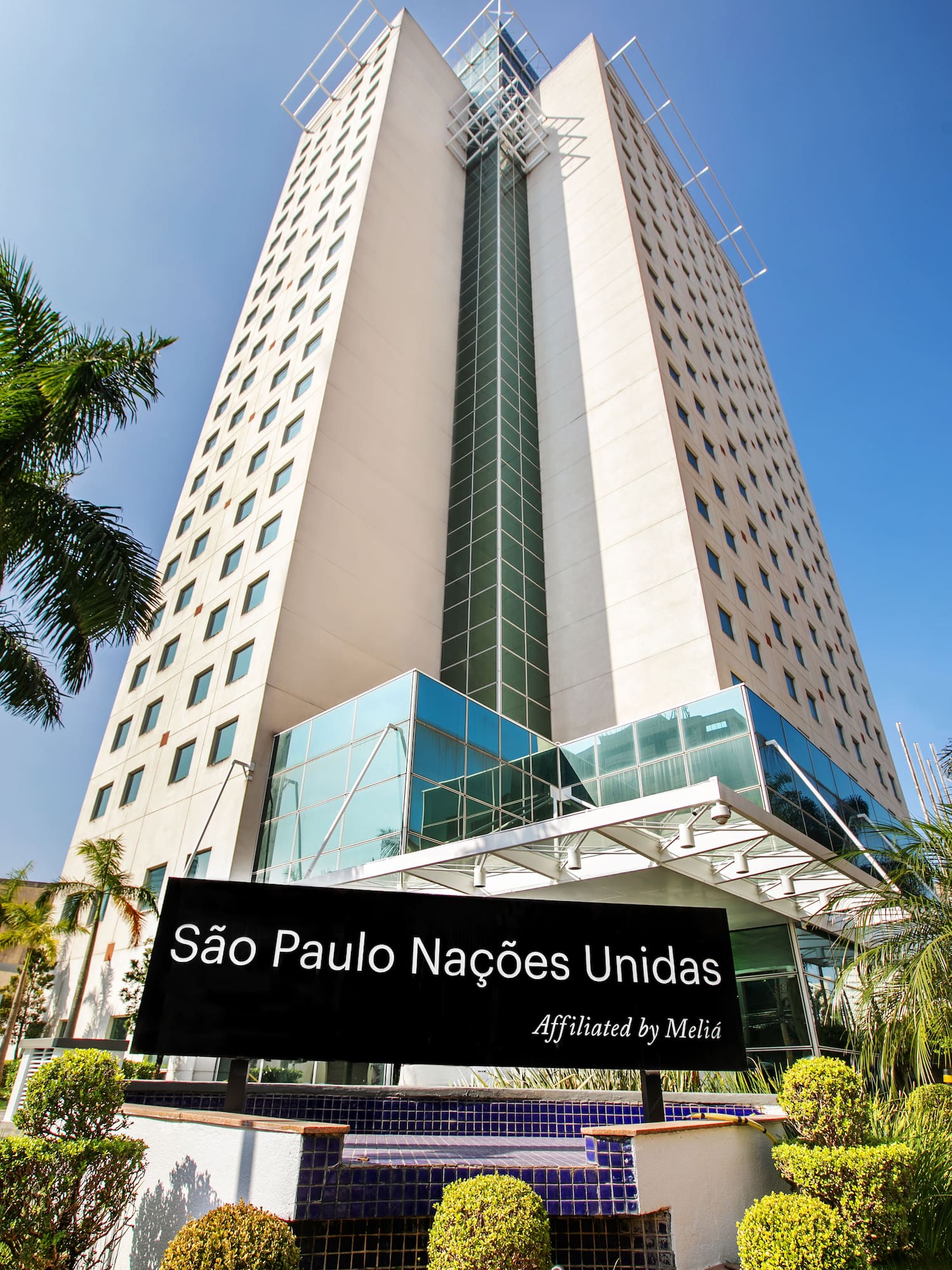 a tall building with a sign