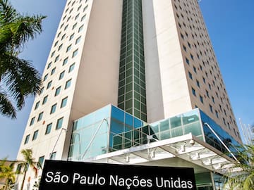 a tall building with a sign