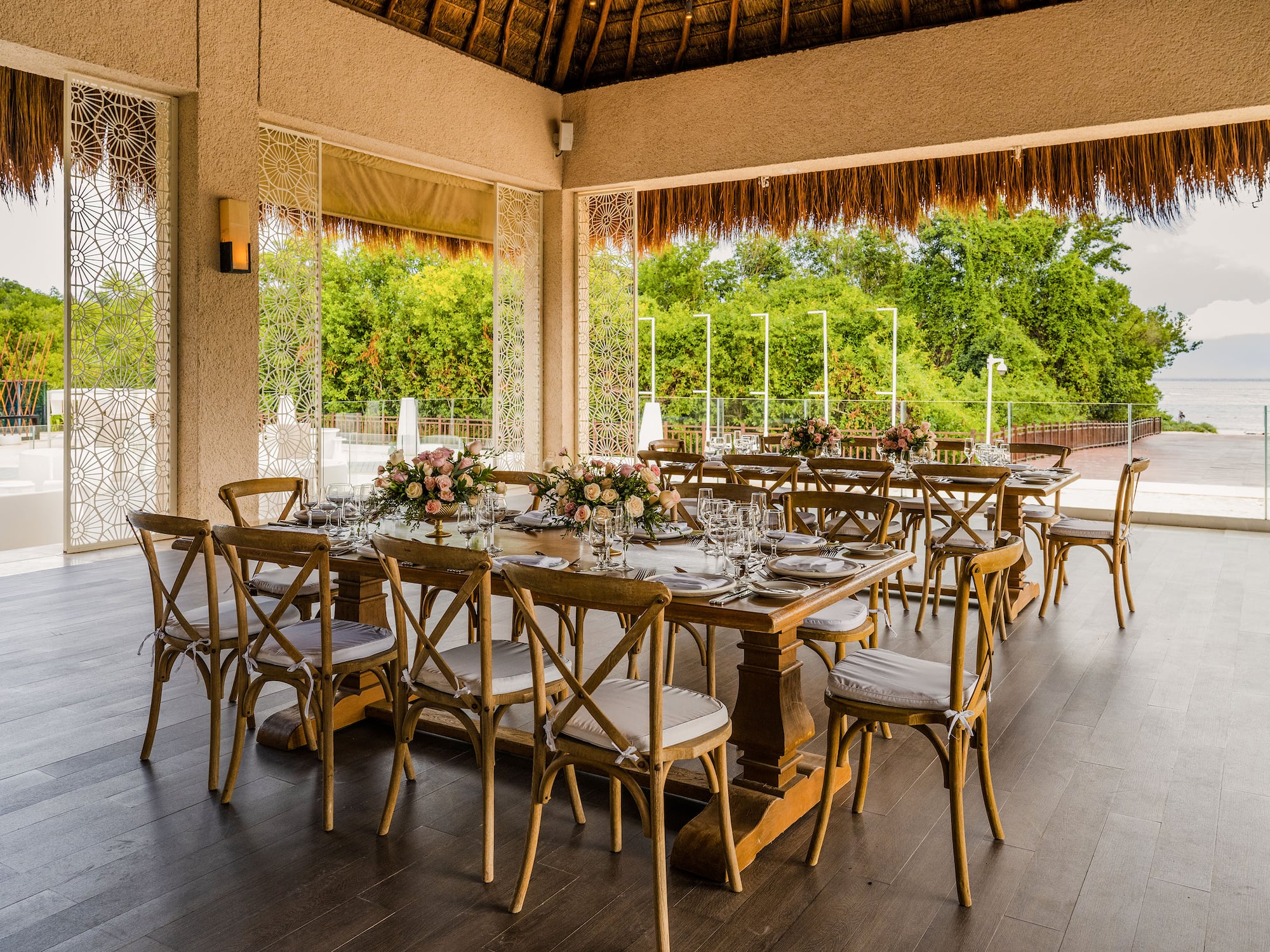 a table set for a dinner party