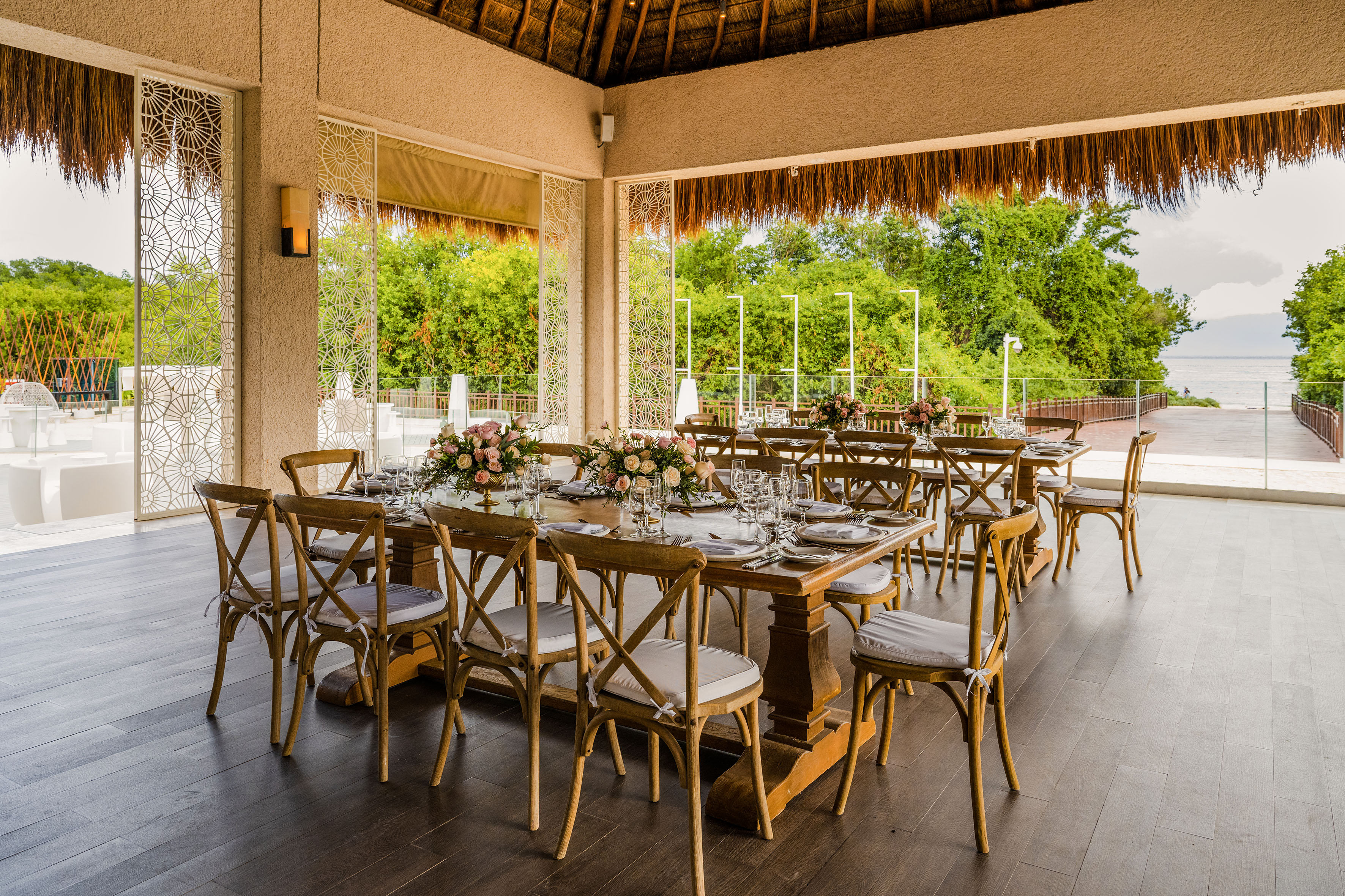a table set for a dinner party