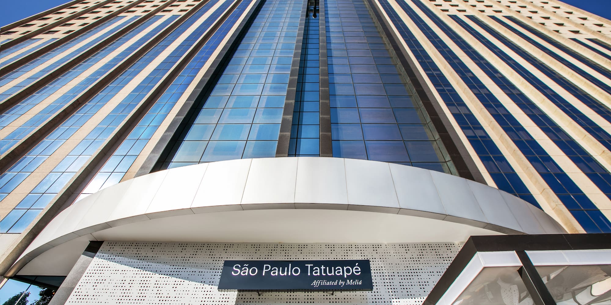 a tall building with a sign on the side