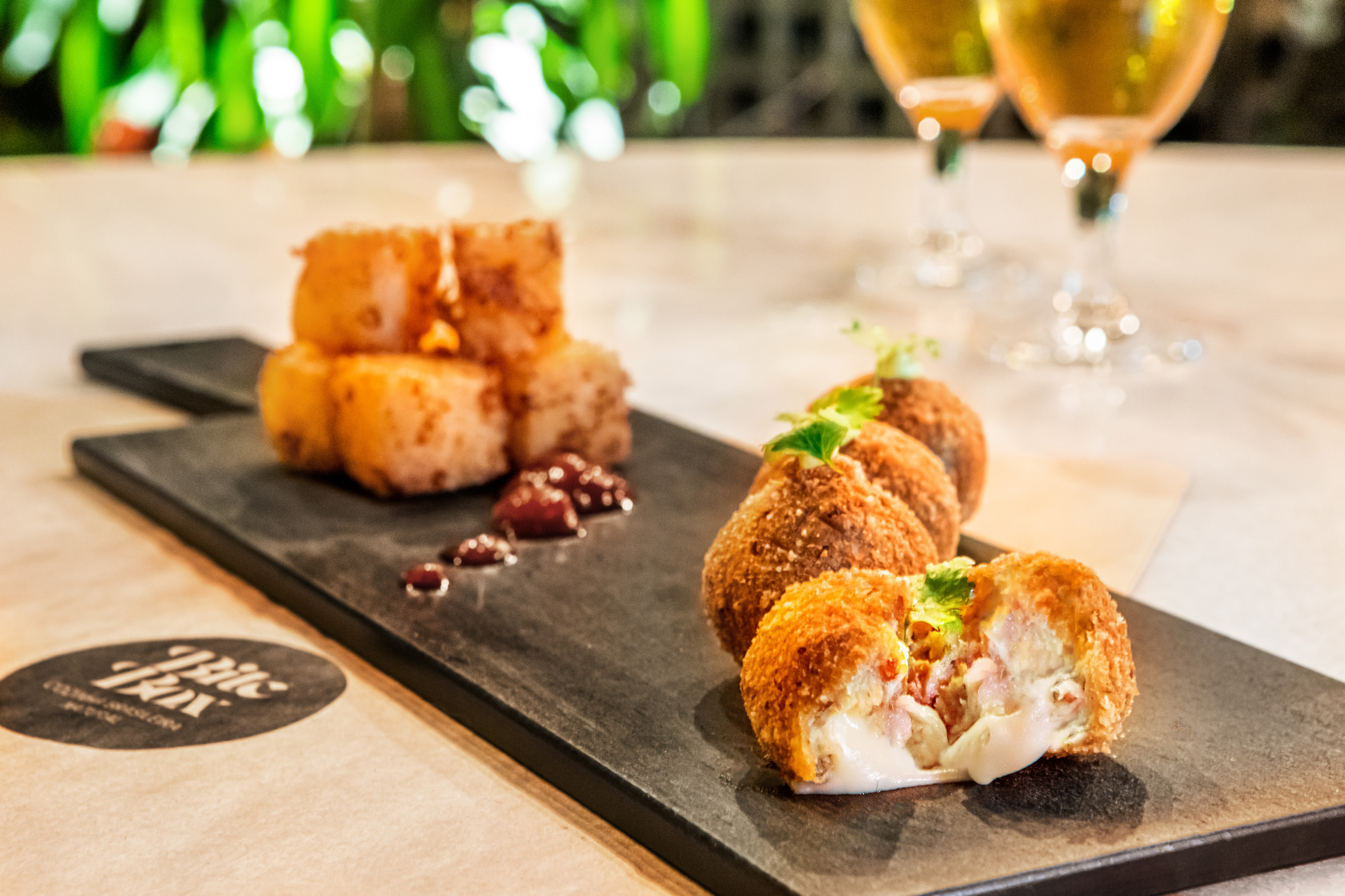 a plate of food on a table