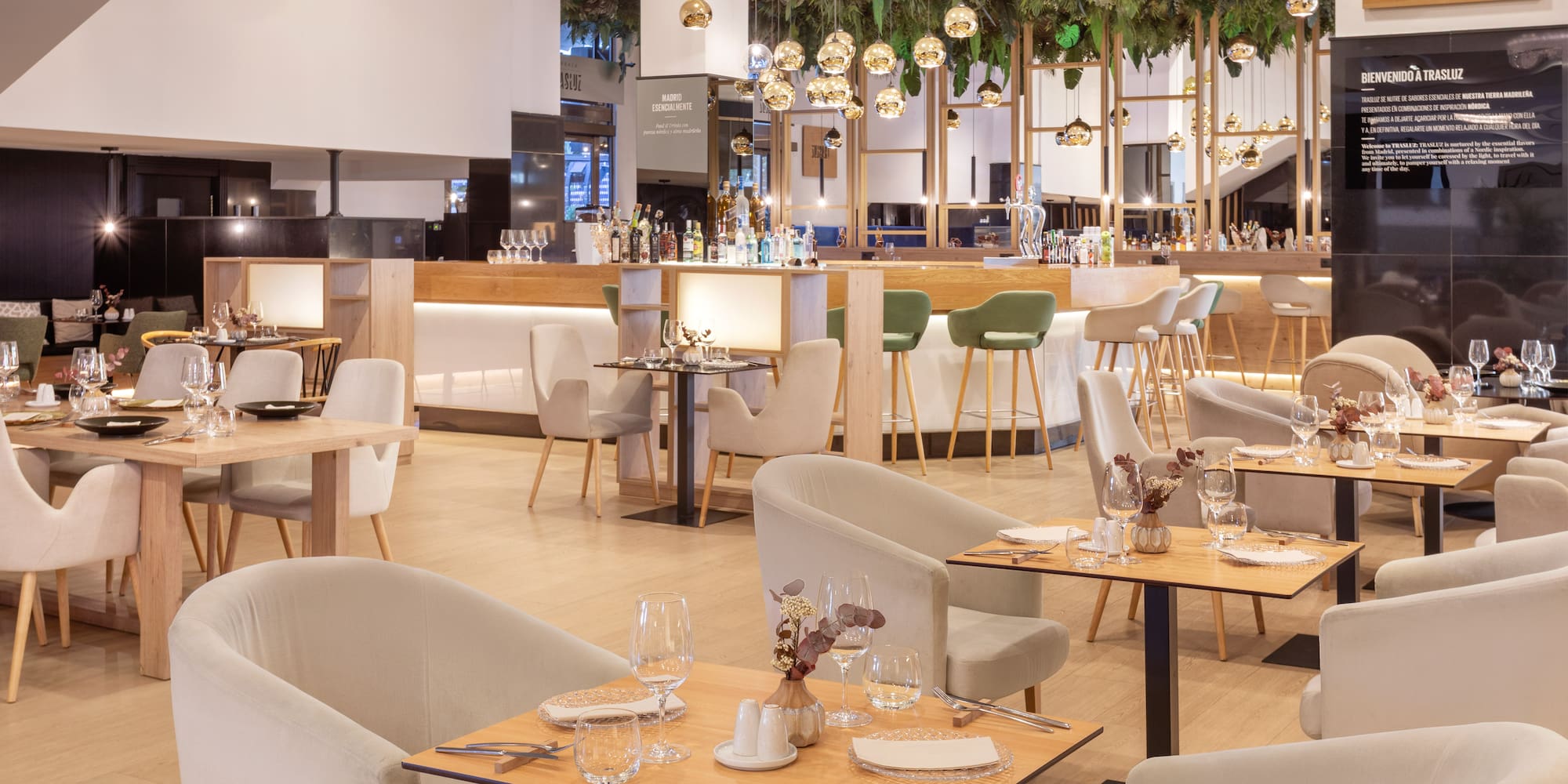 a restaurant with tables and chairs
