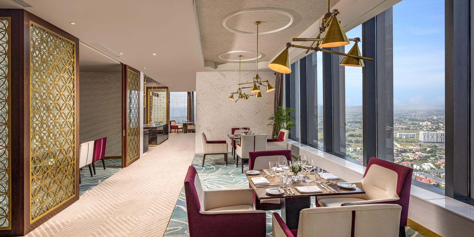 a restaurant with tables and chairs