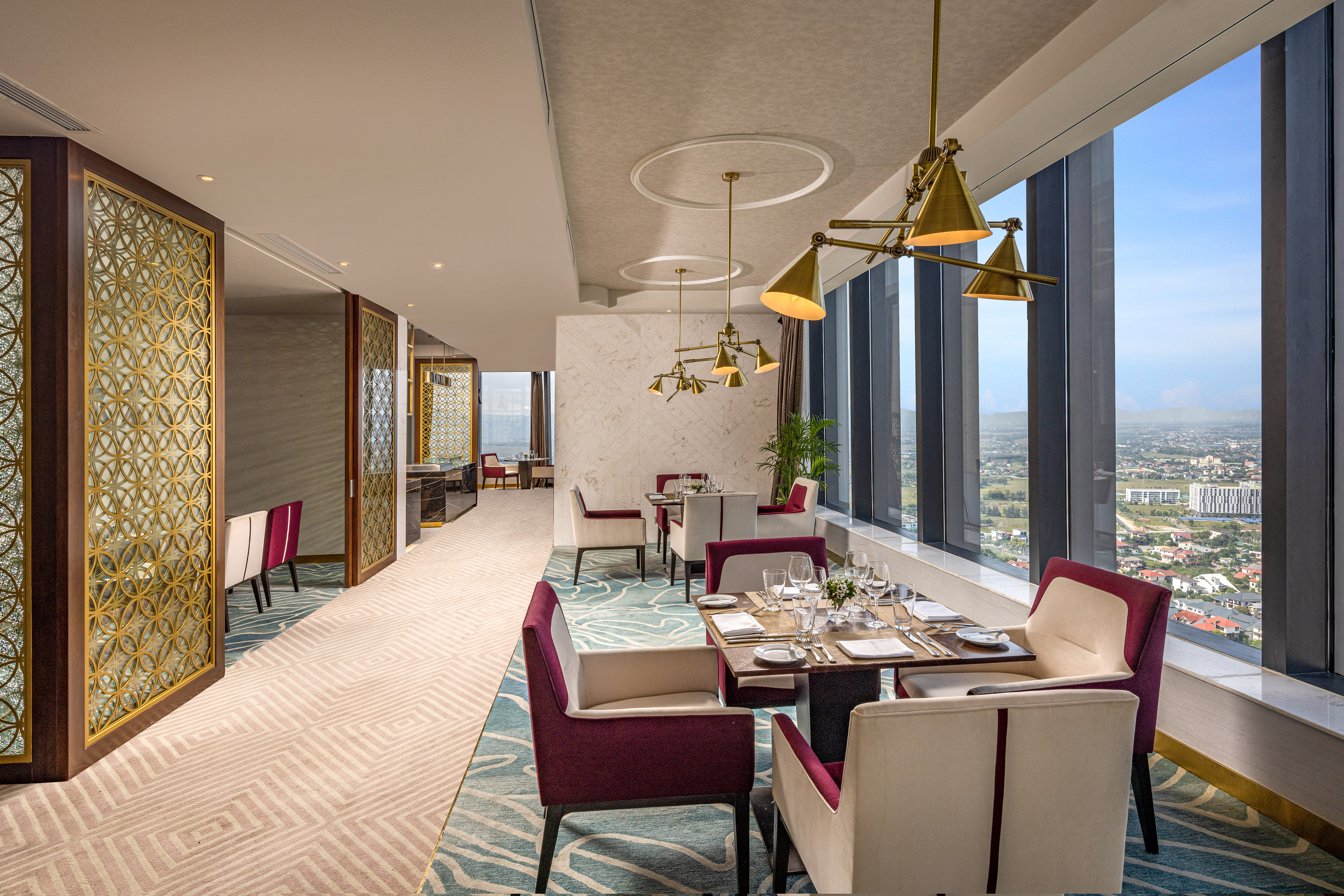 a restaurant with tables and chairs