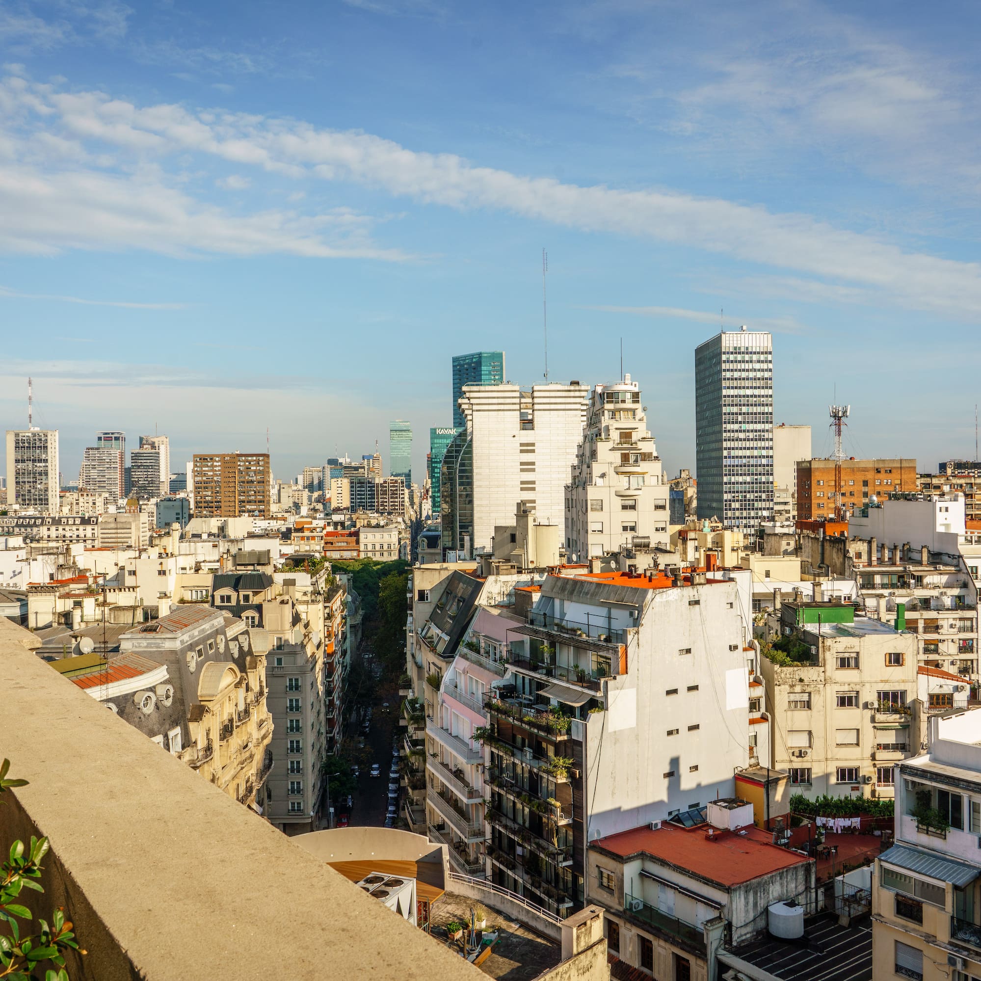 a city with many buildings