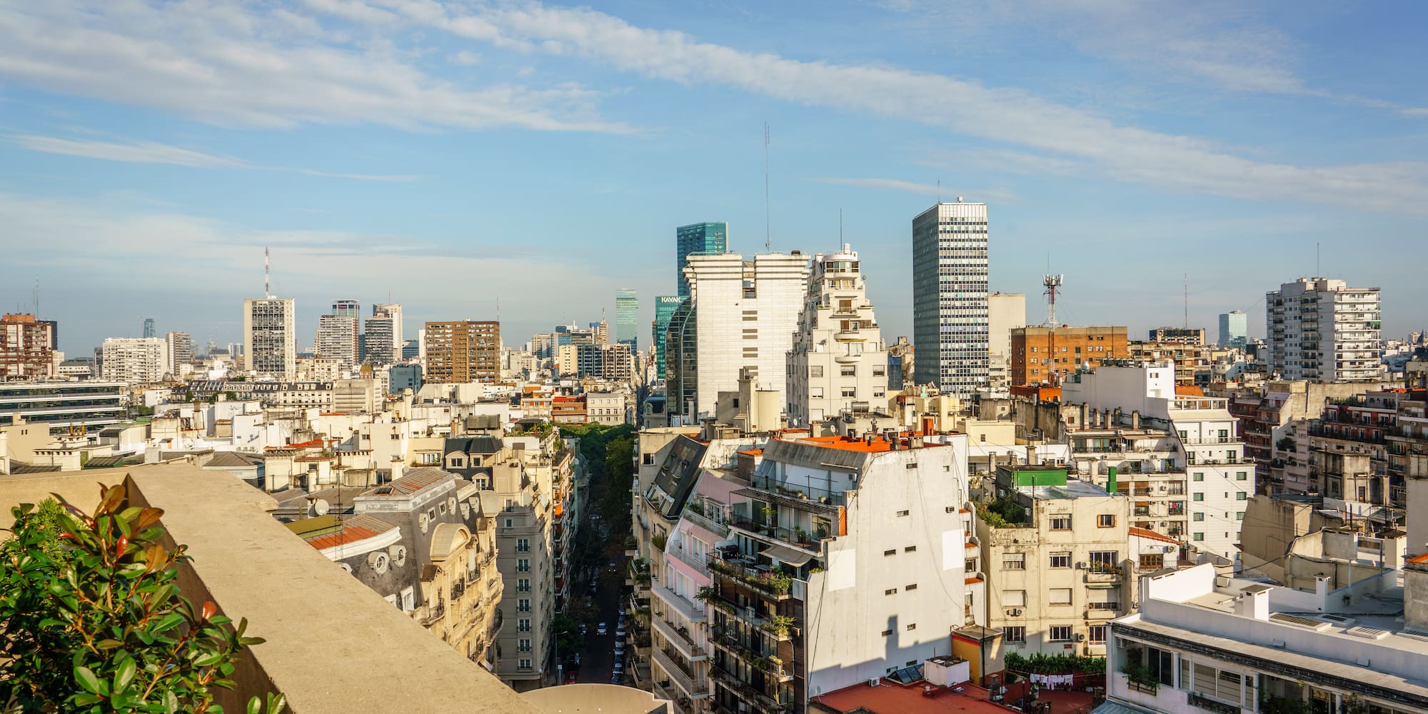 a city with many buildings