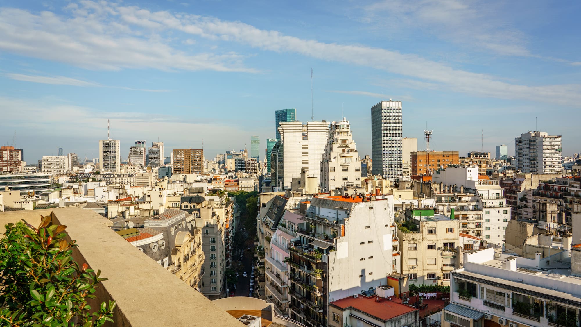 a city with many buildings