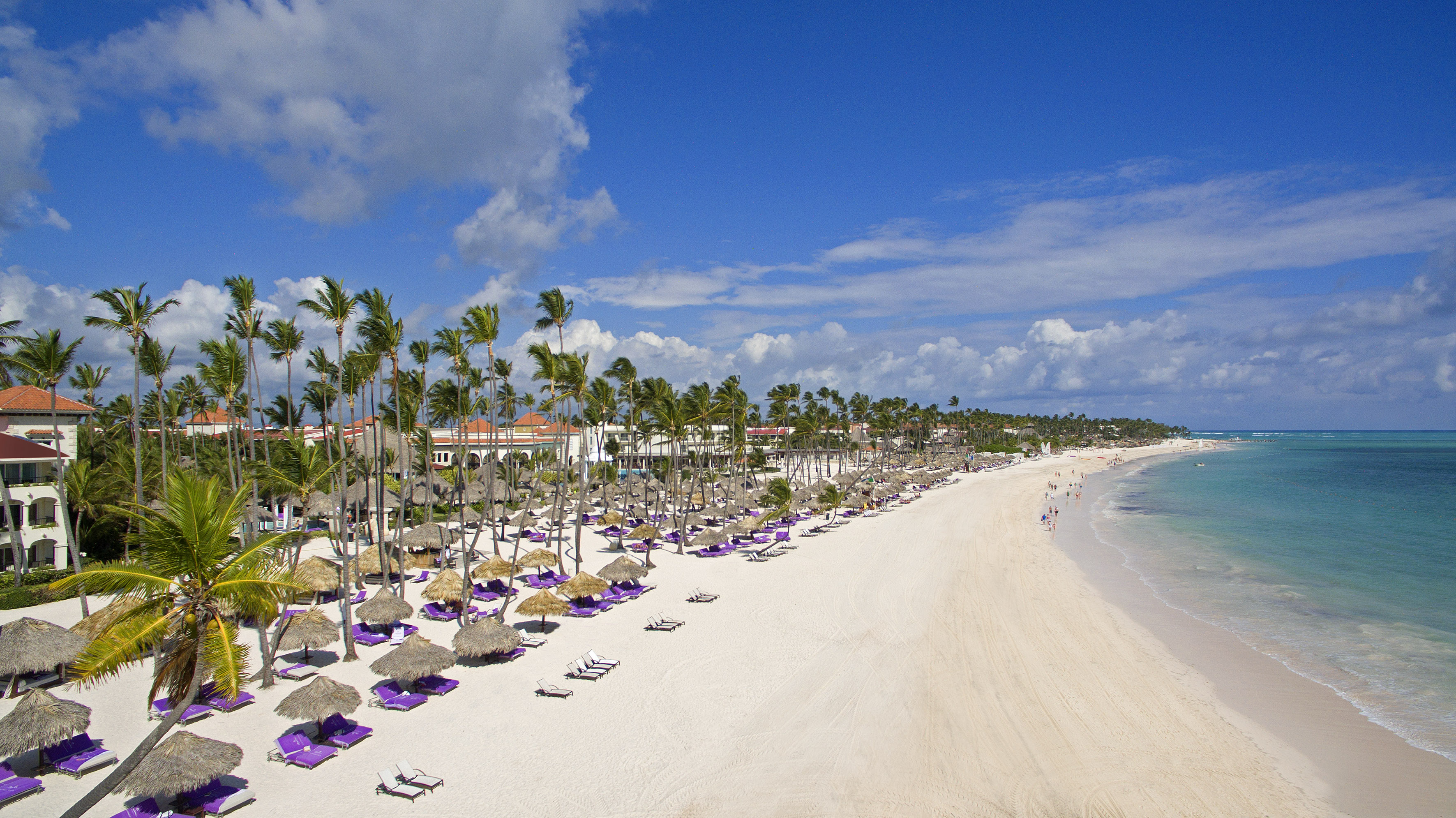 a beach with umbrellas and chairs