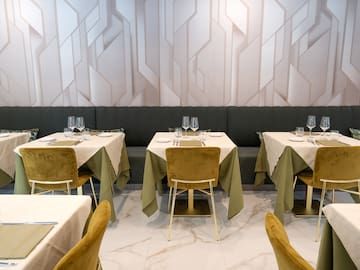 a table set up in a restaurant