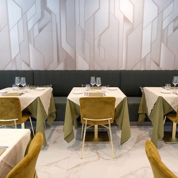 a table set up in a restaurant