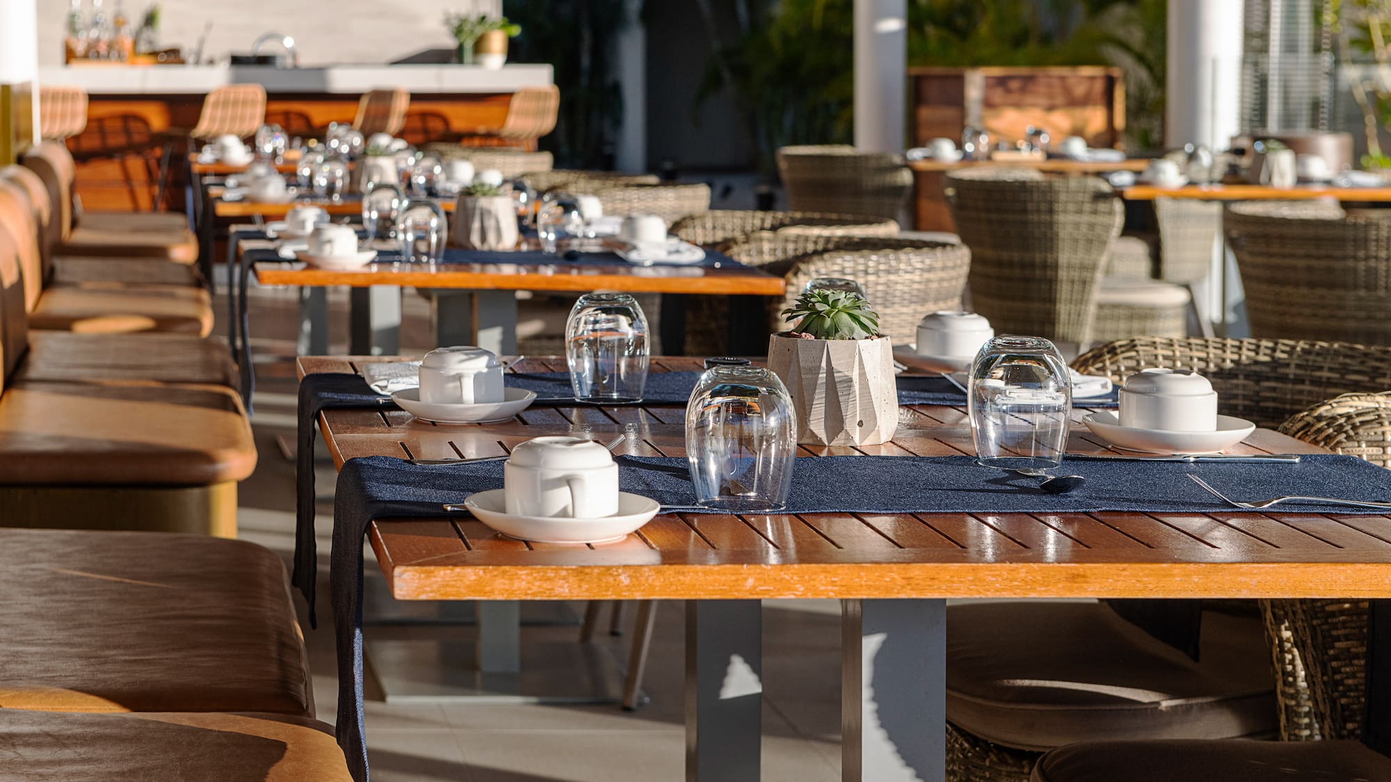 a table set up for a meal