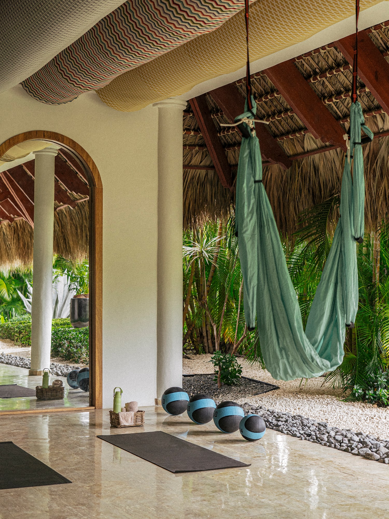 a hammocks from a roof