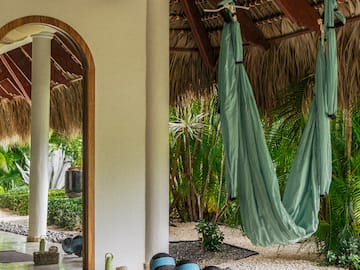 a hammocks from a roof