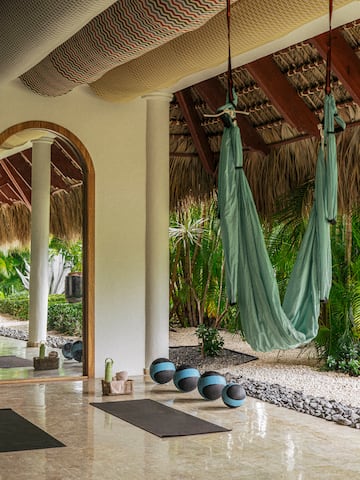 a hammocks from a roof