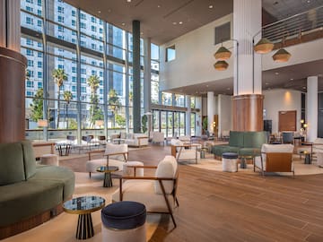 a large room with a large window and a large floor