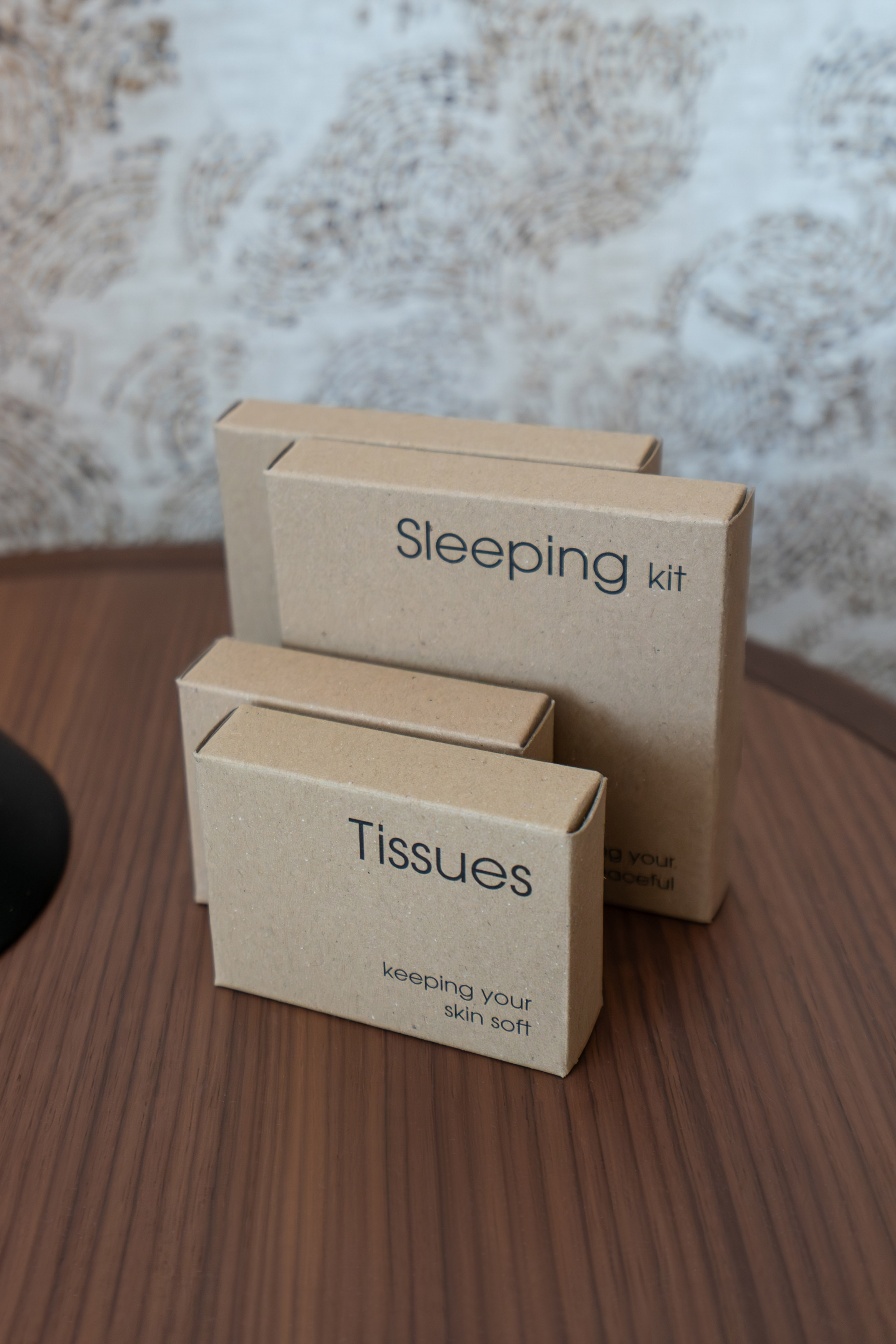 a group of boxes on a table