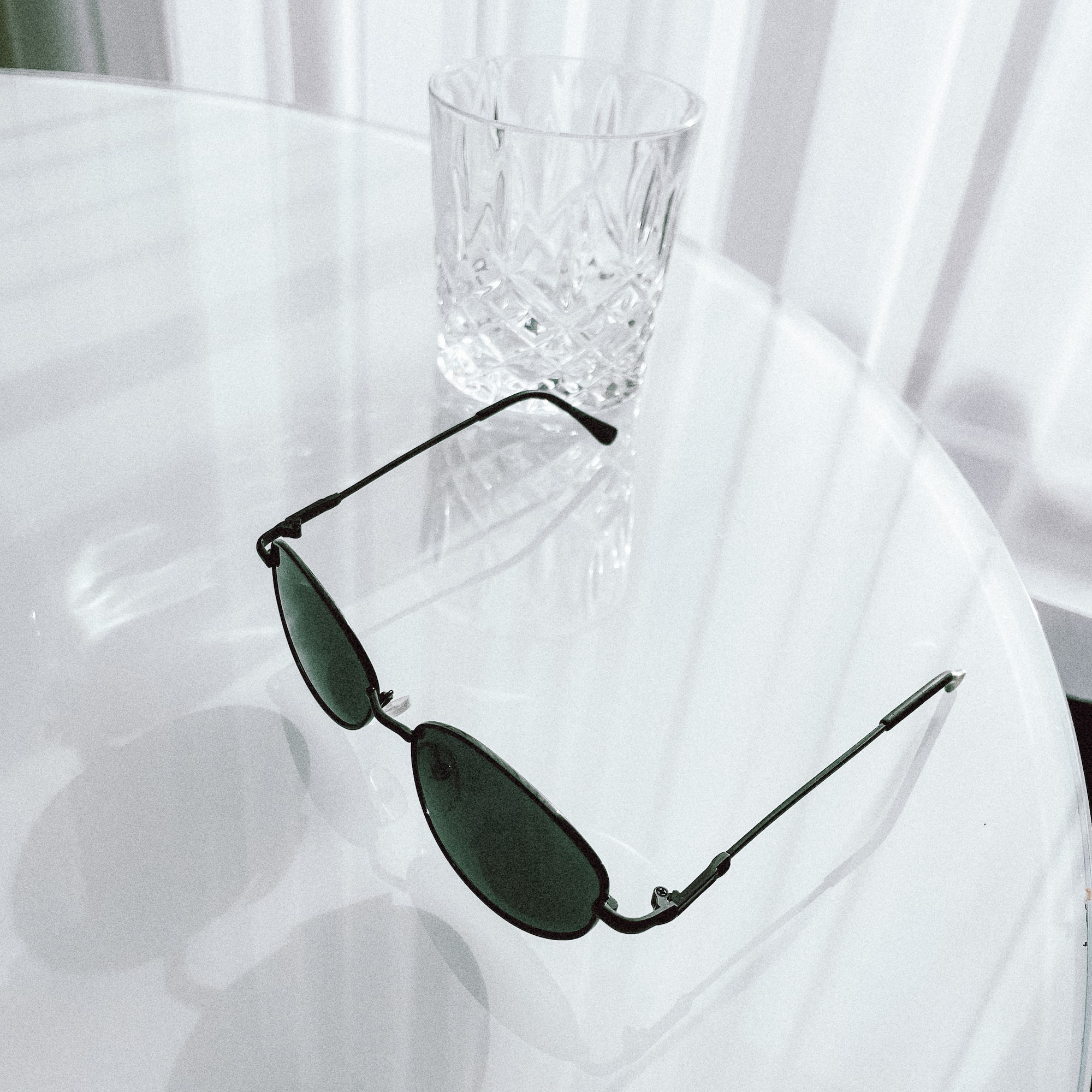 a pair of sunglasses on a table