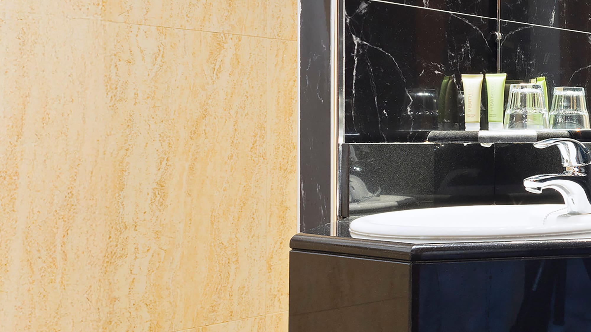 a sink in a bathroom