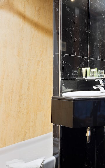 a sink in a bathroom